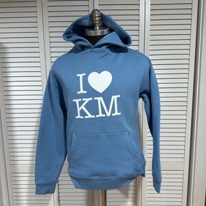 I ♥ KM Kylie Minogue Blue Graphic Hoodie